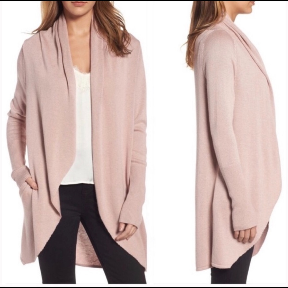 Leith Easy Circle Cardigan in Tan Ethereal Heather